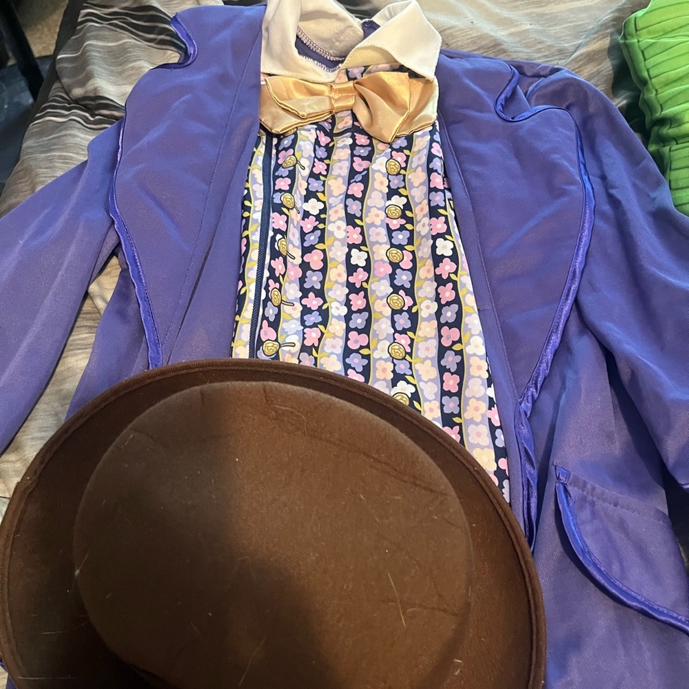 Kids Willy Wonka costume with hat